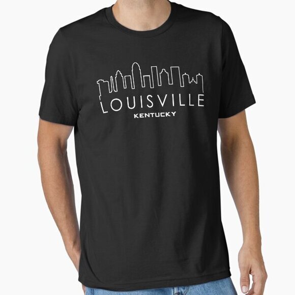 Gildan Tops - City Skyline Louisville Essential T-Shirt